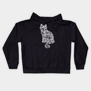 Quilling Cat Paper Art Cat Lover Kids Hoodie